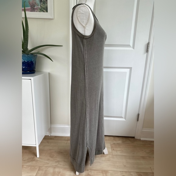 Casual greyish waffle Sleeveless Dress - Picture 6 of 11
